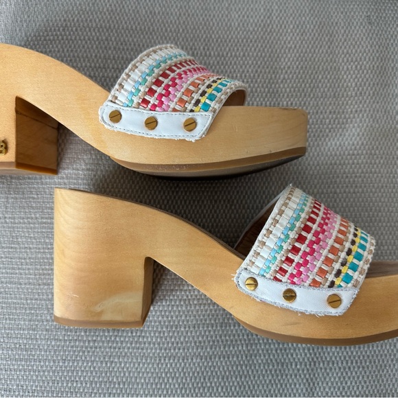 Veronica Beard Hannalee Woven Platform Clog Sandals - Picture 8 of 9